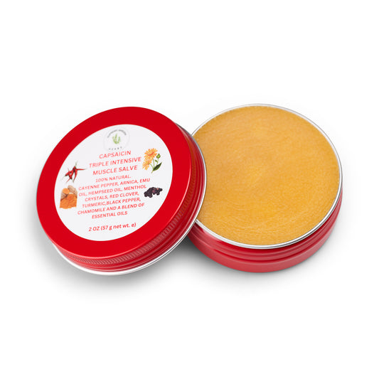 Capsaicin Triple Intensive Muscle Salve | Warming Herbal Body Balm for Sore Muscles & Joint Comfort