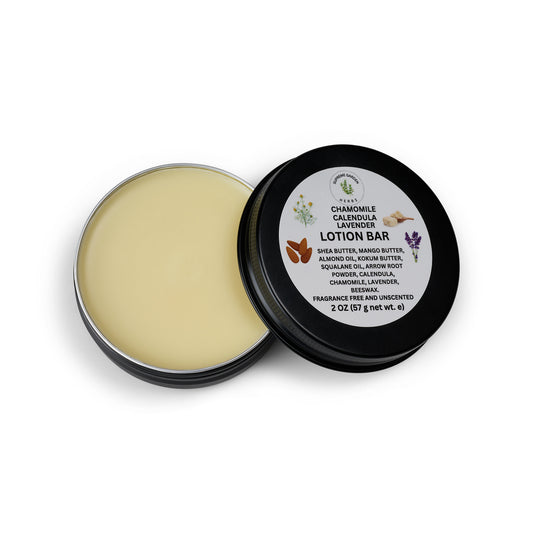 Chamomile Calendula Lavender Lotion Bar | Botanical Moisturizing Body Bar for Soft, Nourished Skin