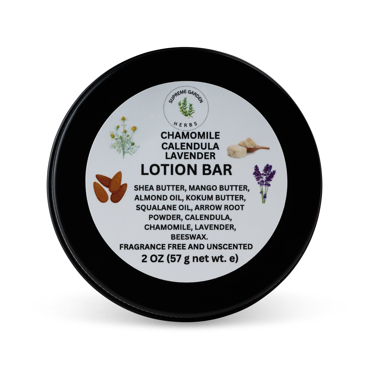 Chamomile Calendula Lavender Lotion Bar | Botanical Moisturizing Body Bar for Soft, Nourished Skin