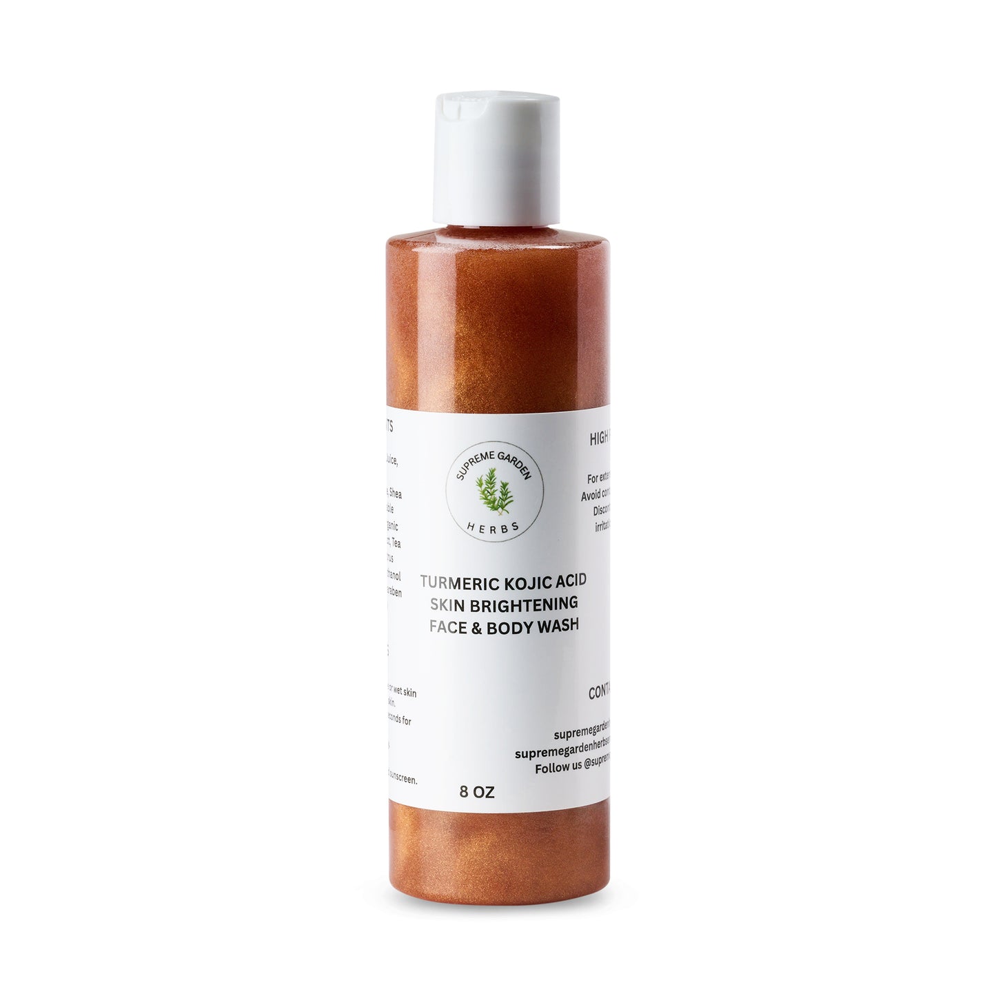 Turmeric Kojic Acid Skin Brightening Face & Body Wash | Glow-Enhancing Botanical Cleanser