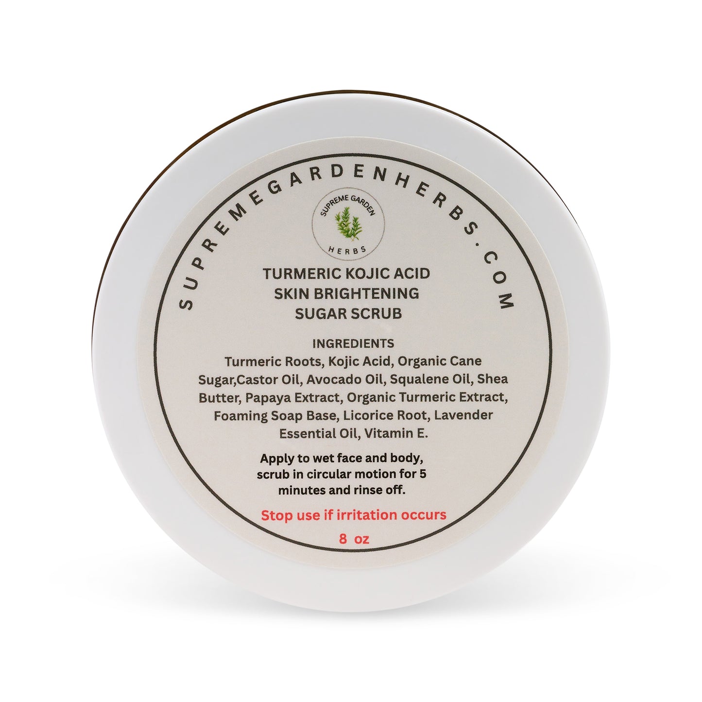 Turmeric Kojic Acid Skin Brightening Sugar Scrub | Exfoliating Glow Body Polish