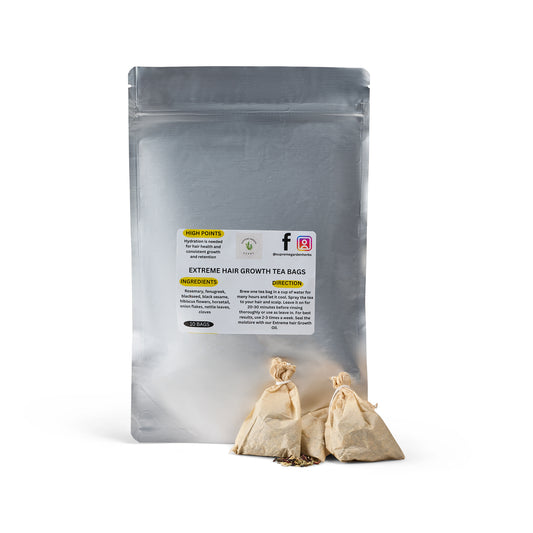 Extreme Hair Growth Herbal Tea Bags | Herbal Hair Rinse & Scalp Spray Blend | 10 Tea Bags